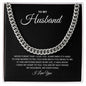 To My Husband - Never Forget - Cuban Link Chain