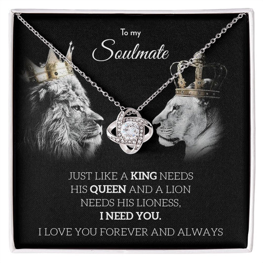 To My Soulmate - Love Knot Necklace