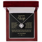 To My Wife - I Married You Because - Love Knot Necklace