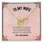 To My Wife - I'm Not Perfect - Interlocking Hearts Necklace