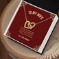 To My Wife - 3 Interlocking Hearts Necklace
