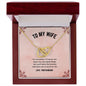 To My Wife - I'm Not Perfect - Interlocking Hearts Necklace