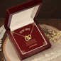 To My Wife - 3 Interlocking Hearts Necklace