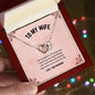 To My Wife - I'm Not Perfect - Interlocking Hearts Necklace