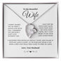 To My Wife - I Married You Because - Forever Love Necklace