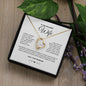 To My Wife - I Married You Because - Forever Love Necklace